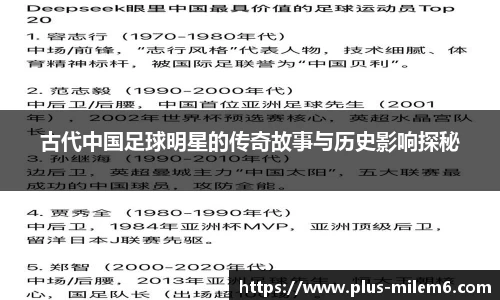 古代中国足球明星的传奇故事与历史影响探秘